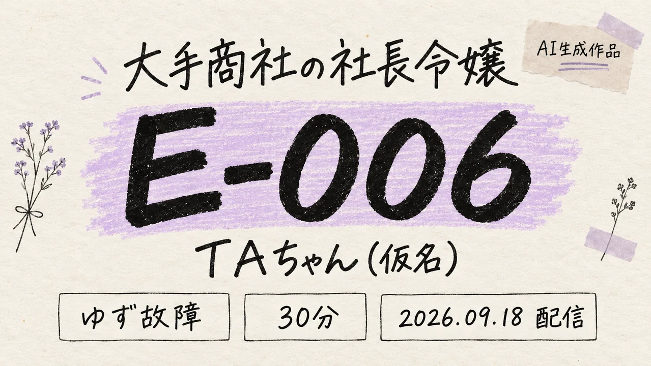 E-006 TAちゃん(仮名) ゆず故障 AI生成作品
